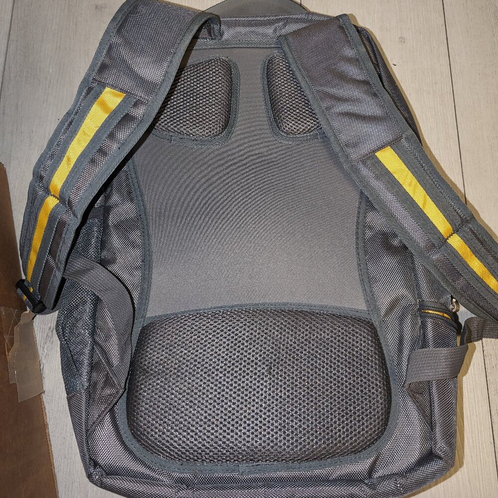 Microsoft Padded Laptop Backpack -Gray Yellow Sil… - image 4